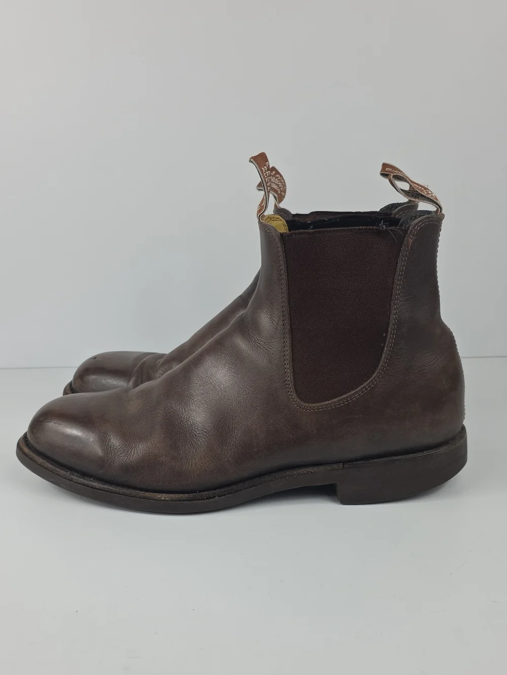 R.M. Williams Comfort Brown Leather Craftsman Chelsea Boots Size 12